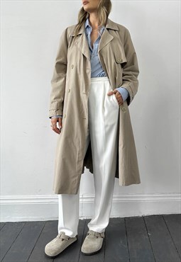 St Michael Coat Trench Double Breasted Green Womens 