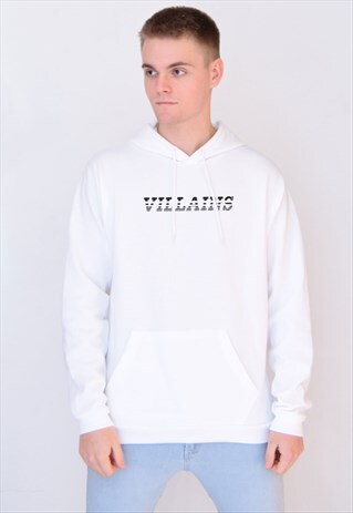 WHITE VILLAINS STRIPED HOODIE