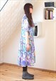 PASTEL PURPLE SHORT SLEEVE PLEATED SKIRT DRESS