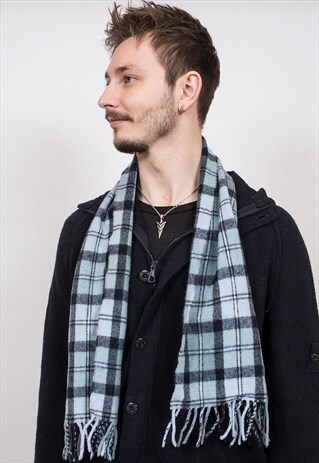 PRINGLE CHECK LAMBSWOOL SCARF