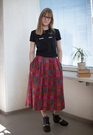 VINTAGE 60'S MIDI MULTICOLOUR SKIRT