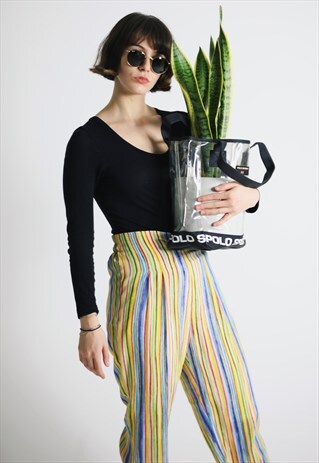 HIGH WAIST TAILORED SUMMER LIGHTWEIGHT TROUSERS