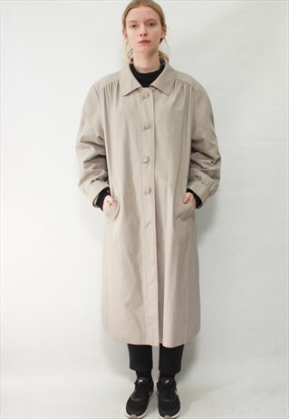 VINTAGE 80' CLASSIC ELEGANT CUTE BEIGE LIGHT COAT