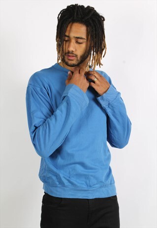 VINTAGE 90'S OVERSIZE BASICS SWEATSHIRT BLUE