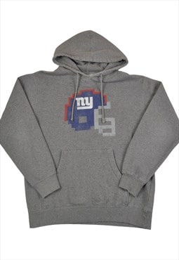 Vintage NFL New York Giants Hoodie Sweatshirt Grey Medium