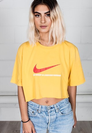 VINTAGE NIKE THE SWOOSH IS REGISTERED CROPPED UNISEX T-SHIRT