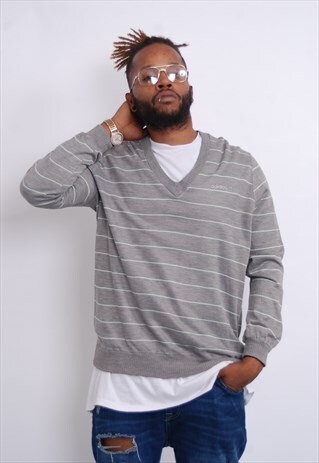 VINTAGE ADIDAS V NECK SWEATSHIRT
