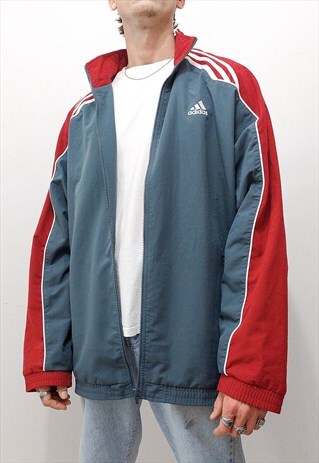 VINTAGE EMBROIDERED ADIDAS BICOLORED TRACKSUIT