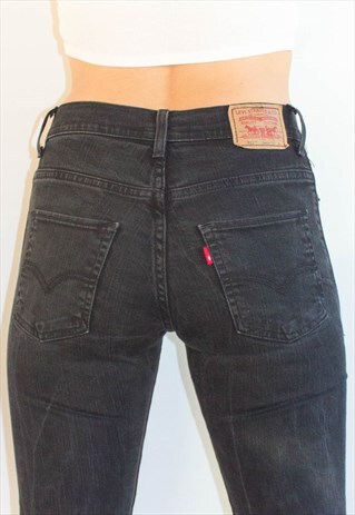 VINTAGE 90'S BLACK SLIM FIT STRETCHY JEANS