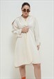 VINTAGE 60S WHITE FLOWY LONG SLEEVES DRESSING GOWN ONE SIZE