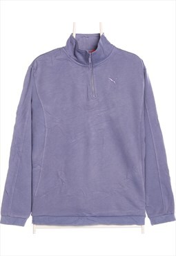 Vintage 90's Puma Sweatshirt Embroidered Quarter Zip