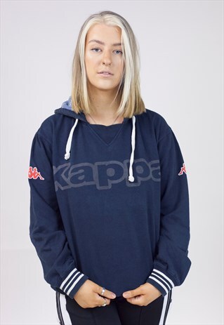 VINTAGE KAPPA NAVY HOODIE
