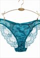 Teal Satin and Lace Knicker Teal Satin Knicker Teal and Gold