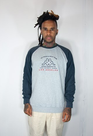 KAPPA GREY VINTAGE SWEATSHIRT