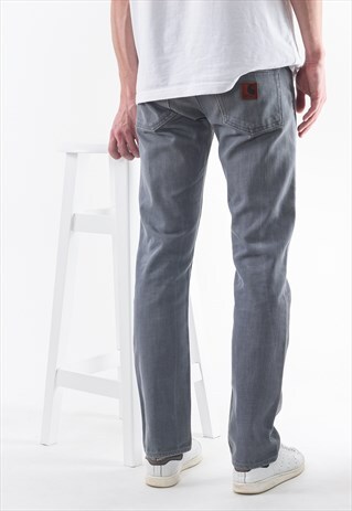 jeans asos marketplace trousers carhartt denim slim pants grey