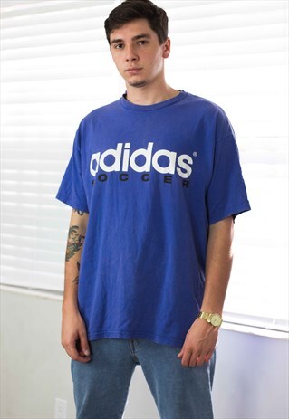 VINTAGE ADIDAS T-SHIRT LOGO 90S L 8.8