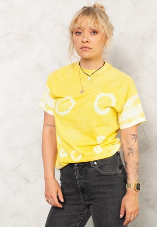 VINTAGE 90S BLEACHED YELLOW T-SHIRT