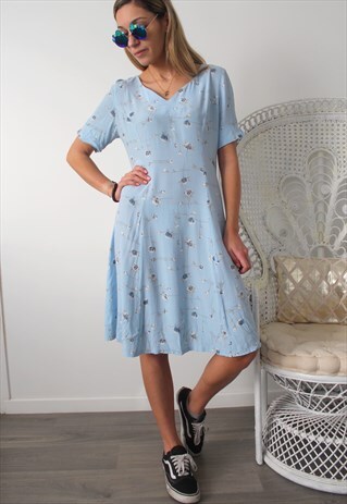 VINATGE DRESS PRINTED SIZE S / M