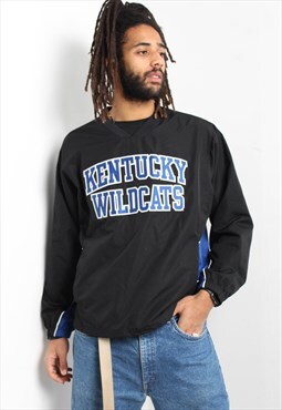 Vintage Kentucky Wildcats Windbreaker Sweatshirt Black