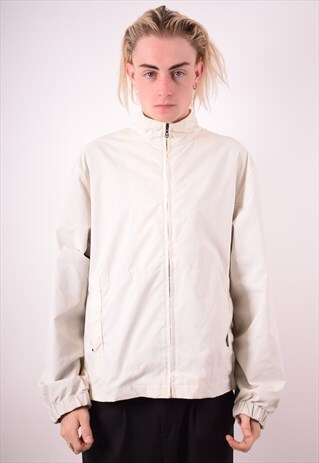 CHAMPION MENS VINTAGE JACKET LARGE WHITE 90S