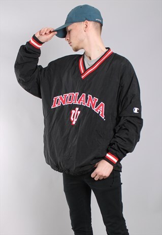 VINTAGE CHAMPION 'INDIANA" WINDBREAKER SWEATSHIRT