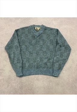 Vintage abstract knitted jumper Men's M