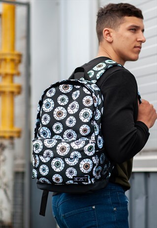 BAG BLACK WITH PRINT EYE AND LOGO
