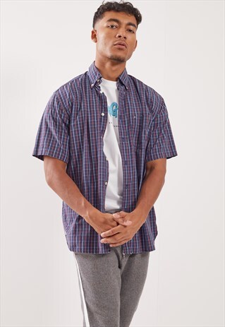 VINTAGE TOMMY HILFIGER PATTERN SHORT SLEEVE SHIRT