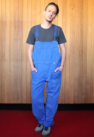 VINTAGE BLUE DENIM DUNGAREES