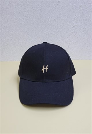 Black Letter H Adjustable Baseball Cap