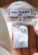 ANNE FONTAINE FRENCH WHITE SLEEVE SHIRT BUTTONS TOP 4732