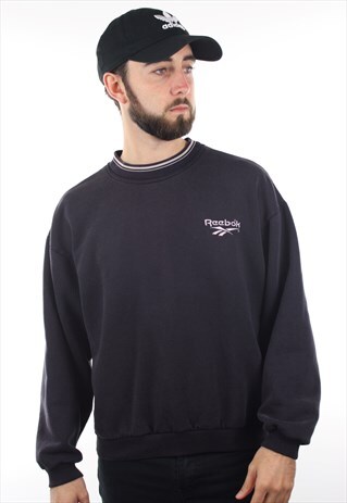 VINTAGE 90S REEBOK SMALL LOGO SWEATSHIRT JUMPER