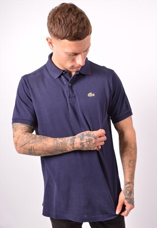 VINTAGE LACOSTE POLO SHIRT NAVY BLUE