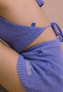 Balance knit shorts lilac