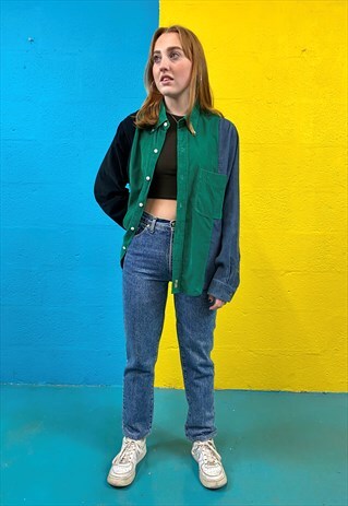 90s colour block shirt