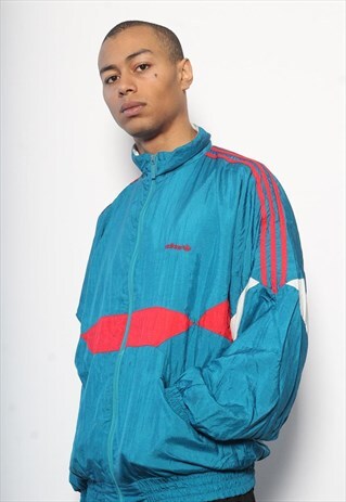 VINTAGE ADIDAS TRACK JACKET BLUE