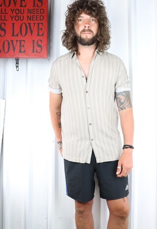 VINTAGE CRAZY PATTERN OVERSIZED SHORT SLEEVED SHIRT