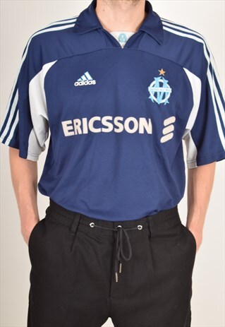 ADIDAS FOOTBALL SHIRT OLYMPIQUE MARSEILLE SIZE L (3072)