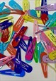 BUNDLE OF 5 Y2K 90S COLOURFUL HAIR GRIPS / CLIPS