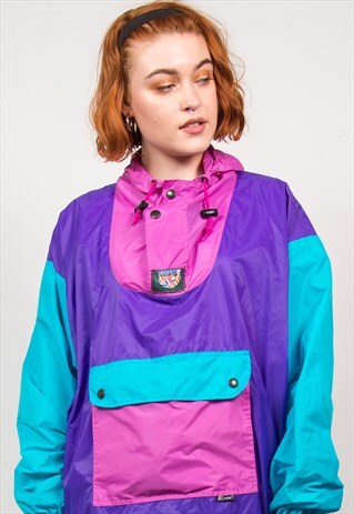 K-WAY QUARTER ZIP CAGOULE JACKET