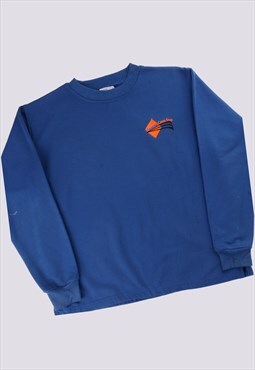 Vintage   Sweatshirt Blue Small Diamond Crewneck