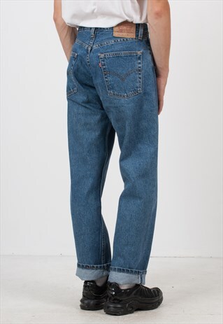 VINTAGE BLUE LEVI'S 519 02 FIT DENIM JEANS