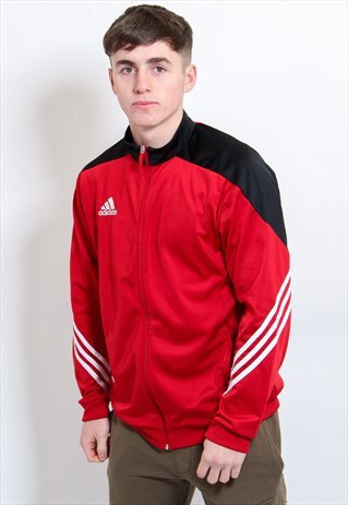 VINTAGE ADIDAS JACKET IN RED LARGE