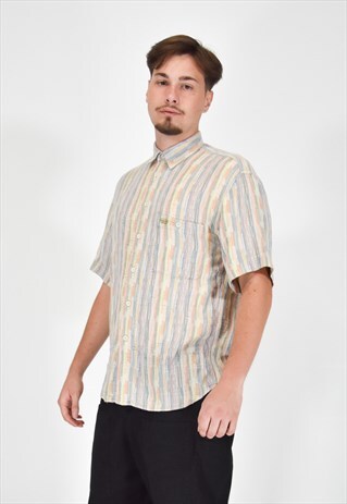 VINTAGE MISSONI STRIPED SHORT SLEEVES SHIRT MULTI