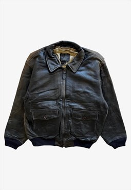 Vintage 80s Men's AVIREX Type G-1 Leather Jacket