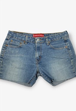 Vintage Levi's 518 Low Rise Denim Shorts Blue BV18211