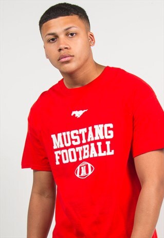 90'S USA T-SHIRT MUSTANG FOOTBALL