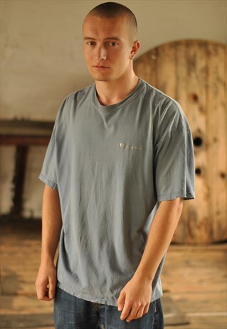 VINTAGE 90S CHAMPION SPELL OUT LOGO SHIRT