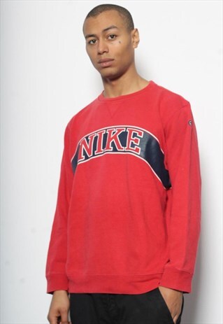 VINTAGE NIKE SPELLOUT SWEATSHIRT RED