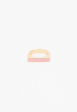 New Gold and Pink Bar Ring